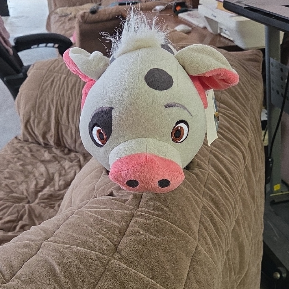Disney Moana Pig Plush with Pink and Gray Spots